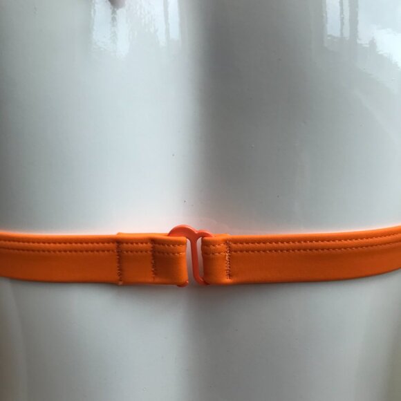 Billabong BLUE CRUSH era Vintage bikini solid Orange & Pink halter heart RARE - Picture 7 of 10